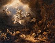 Govaert Flinck Angels Announcing the Birth of Christ to the Shepherds Spain oil painting artist